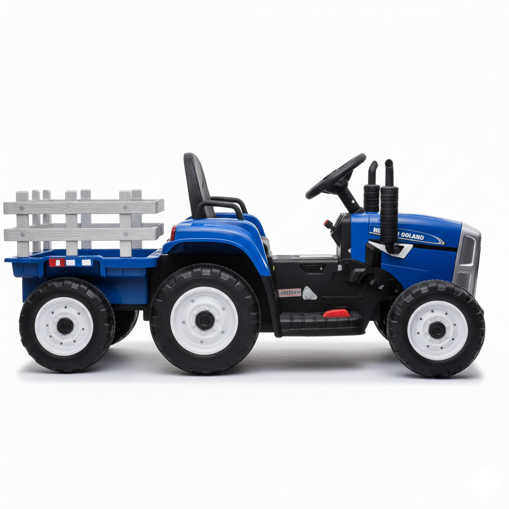 Tracteur électrique enfant, Bleu